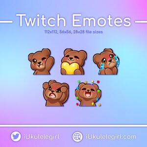 Brauner Bär Emotes [Twitch/Discord]