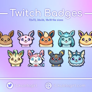 Eeveelution Blep Badges [Twitch/Discord]