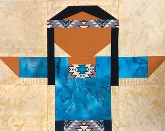 Patrón de paper piecing para Brother nativo americano