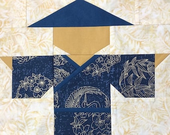 Patrón de paper piecing para la base Asian Brother 1