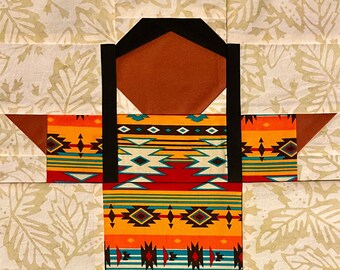 Patrón de paper piecing de hermana nativa americana