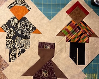 African Kings Foundation Paper Piecing Patterns with bonus African Queen.