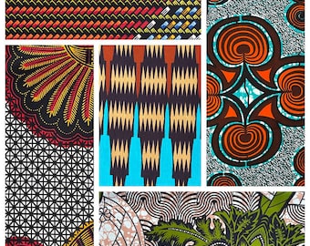 Paquetes de cuartos gordos con estampado africano