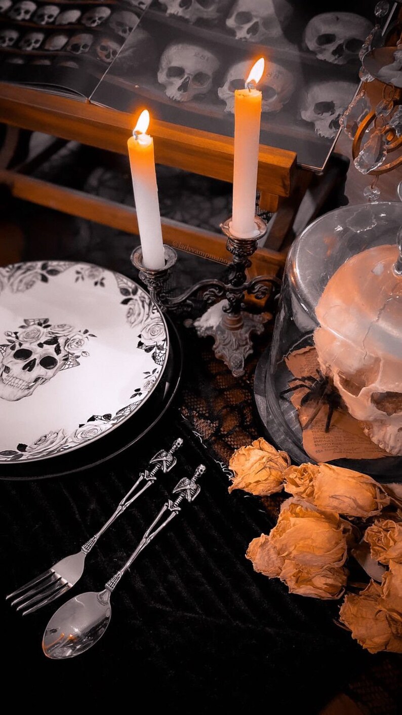 Skeleton Skull Spoon Gothic Home Décor Skeleton Spoons - Etsy