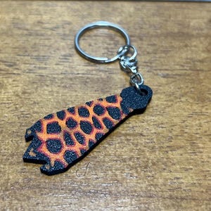 RuneScape Fire Cape Keychain - Gamer Gift, Pixel Art Cape Accessory, OSRS Inspired Key Ring For Fans - 3D Design