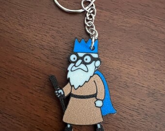 Portachiavi Old School RuneScape Wise Old Man - Regalo per giocatori retrò, ciondolo da mago fantasy, oggetto da collezione OSRS - Donna - Deesus