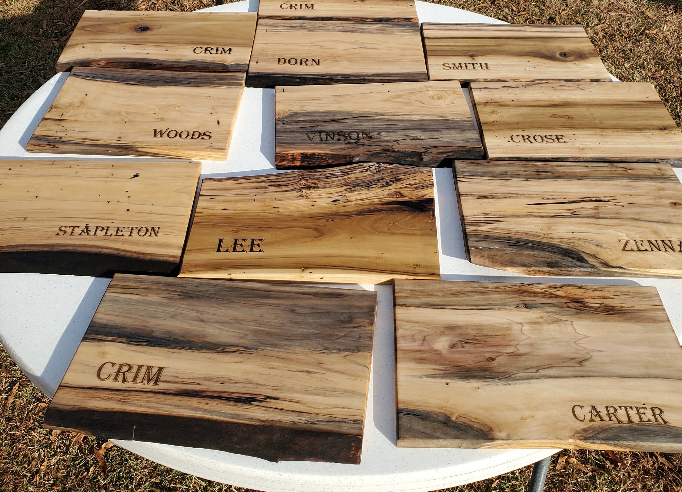 Poplar Charcuterie Boards — Tabor Ridge Engraving