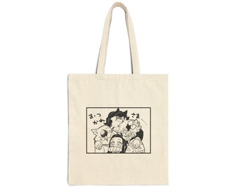 Borsa tote autentica Manga Panel Demon Slayer: design vivace con personaggi principali per i fan degli anime