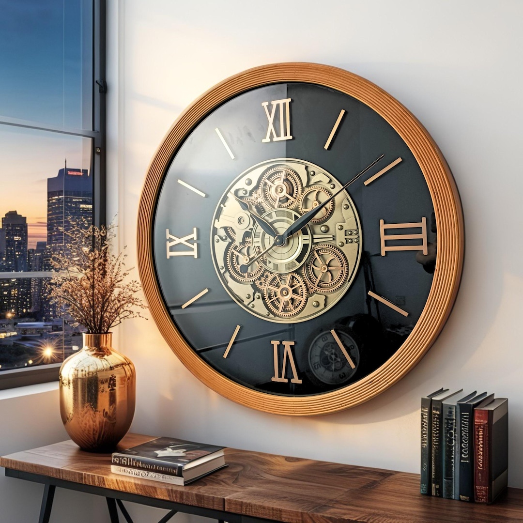 Finland Line Wall Clock Round 28 Inch 