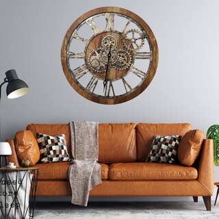 Orologio Da Parete In Vinile Cabilock - Design Retrò Creativo 30x30 Cm, Per Soggiorno E Ufficio, Con Lancette Dorate