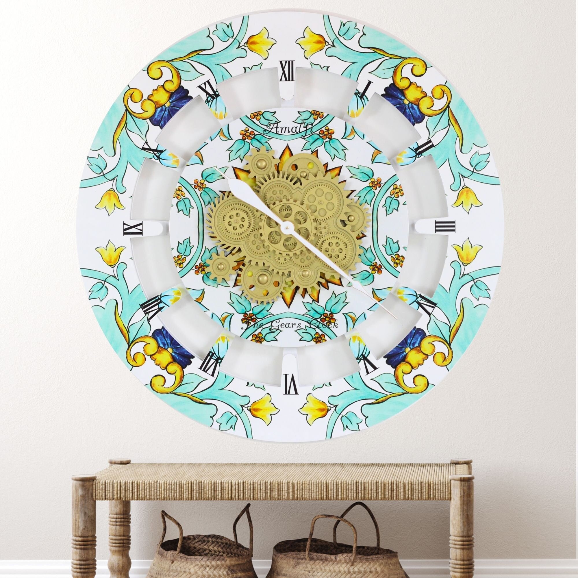 イタリアライン 壁掛け時計 36インチ ラウンド AMALFI - Etsy 日本