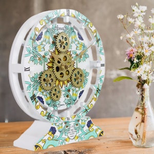 Italy line Desk-Wall Clock 10 inches with real moving gears AMALFI