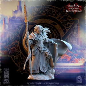 SilverMoor Elf Commander Polomhir | The Beholder Miniatures | RPG Boardgames | Fantasy | Tabletop RPG