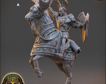 Wood Elf mounted Warrior | DayBreak Miniatures | Wargames | Fantasy | Tabletop
