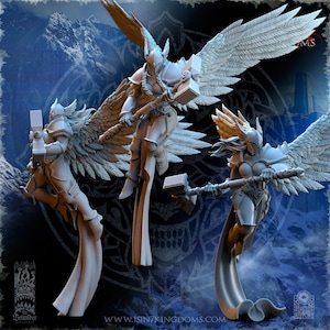 Storm Wolves Valkyrie Eternals Great Hammer | The Beholder Miniatures | RPG Boardgames | Fantasy | Tabletop RPG