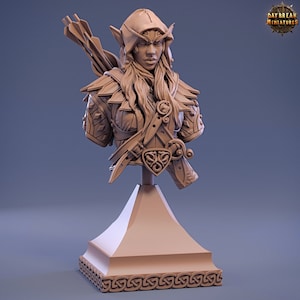 Elf Lindulae Bust | DayBreak Miniatures | Wargames | Fantasy | Tabletop