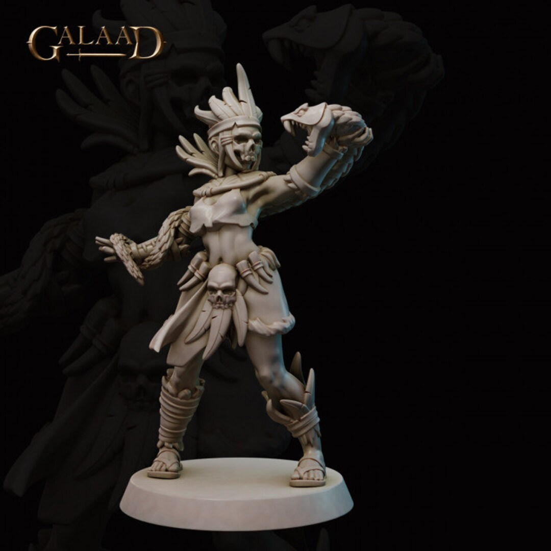 Amazonian Female Shaman | Galaad Miniatures | RPG Boardgames | Fantasy ...