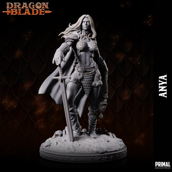 Female Barbarian Anya | Primal Collectibles | Compatible with D&D/AoS | Fantasy