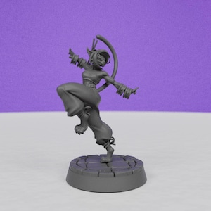 Katze weiblicher Folk Mönch | CastnPlay Miniaturen | RPG Brettspiele | Fantasie | Tabletop-Rollenspiel