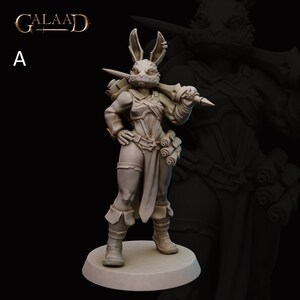 Adventurer | Rabbit/Female Human | Galaad Miniatures | RPG Boardgames | Fantasy | Tabletop RPG
