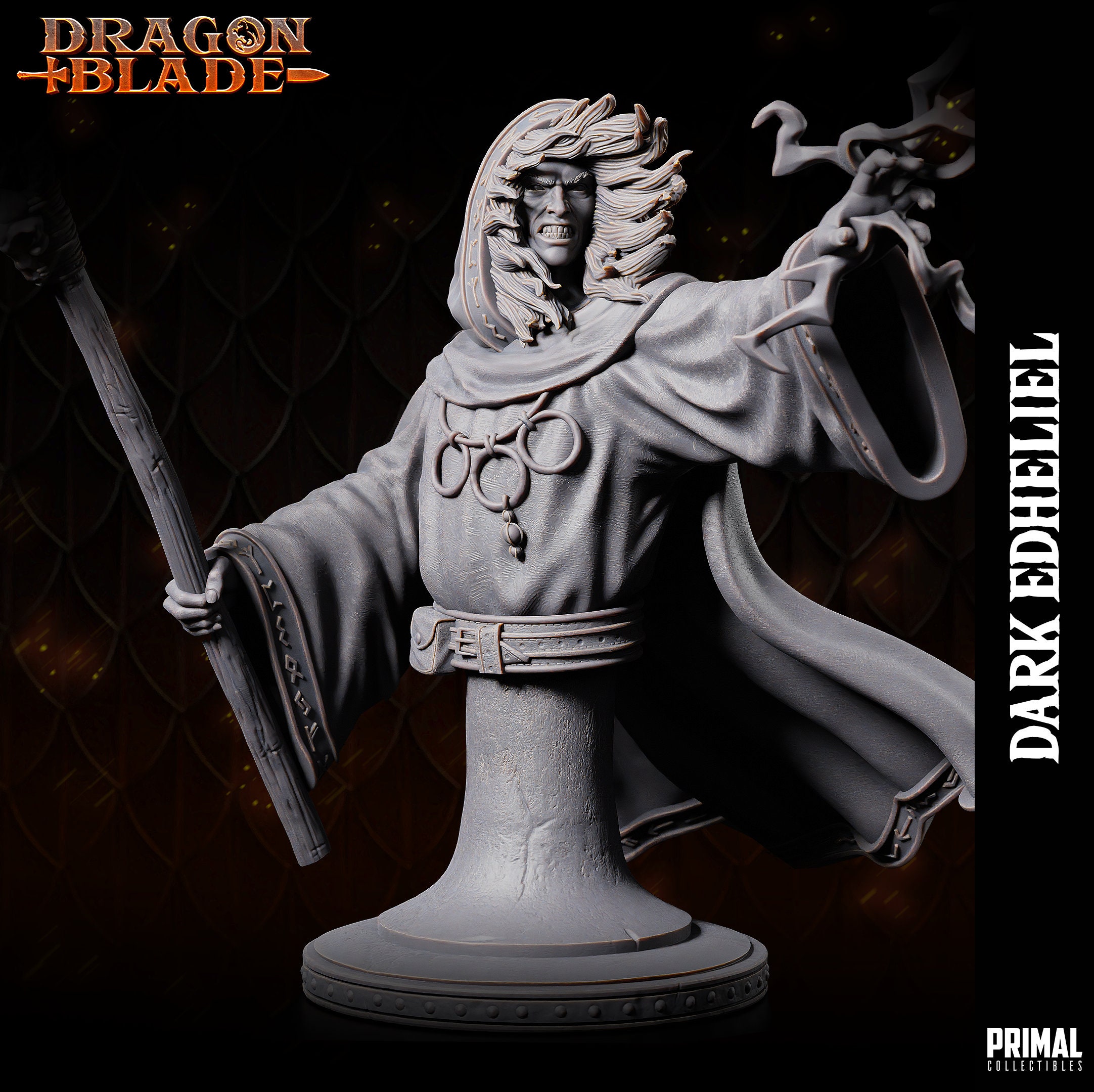 Dark Wizard Edheliel Bust | Primal Collectibles | RPG Boardgames | Fantasy