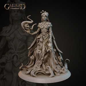 Female Necromancer | Galaad Miniatures | RPG Boardgames | Fantasy | Tabletop RPG