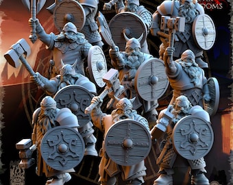 Dwarven Kingdoms Warriors Set | The Beholder Miniatures | RPG Boardgames | Fantasy | Tabletop RPG