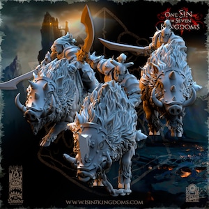 Black Orc Mounted Swords | The Beholder Miniatures | RPG Boardgames | Fantasy | Tabletop RPG