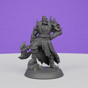Santa Claus Christmas Warrior | Miniatures Blueprint | RPG Boardgames | Fantasy