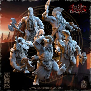 Dwarven Kingdoms Molten Core Slayers with Dual Axes | The Beholder Miniatures | RPG Boardgames | Fantasy | Tabletop RPG
