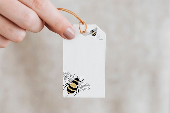 Bee Gift Tags Blank 8 Count Printable Digital Download - Etsy