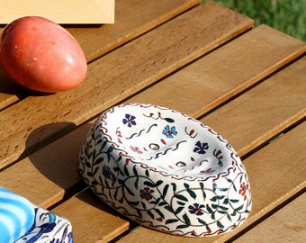 Handmade Ceramic Self-Draining Soap Dish – Bathroom Sink Decor