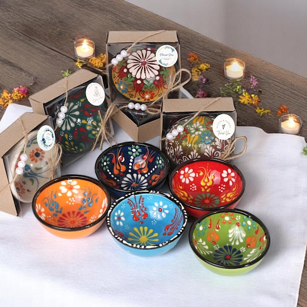 Bulk Personalized Wedding Favors Ceramic Bowls – Bridal Shower, Baby Shower, Bachelorette, Thank You Gifts