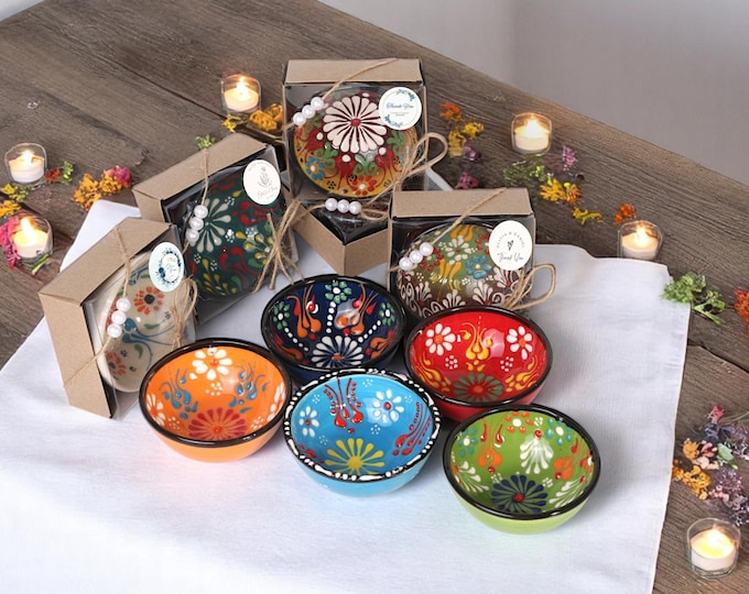 Personalized Wedding Favors Ceramic Bowls – Bulk Bridal Shower, Baby Shower, Bachelorette, Thank You Gifts