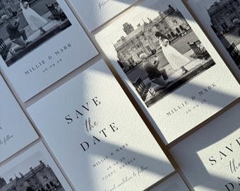 Black & White Photo Save The Date Cards, Wedding Invitations