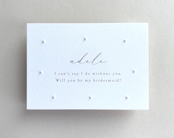 Personalised Pearl Bridesmaid Proposal Card: A6 Size