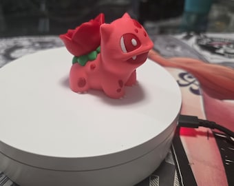 3D Printed Valentines Rose Bulbasaur Figure
