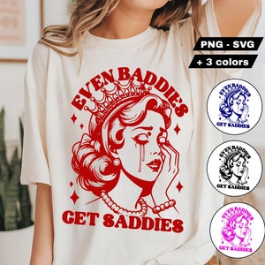 Até os vilões ficam tristes SVG PNG engraçado sarcástico adulto moderno vintage retrô dona de casa design de sublimação camiseta caneca sacola png arquivo de corte SVG