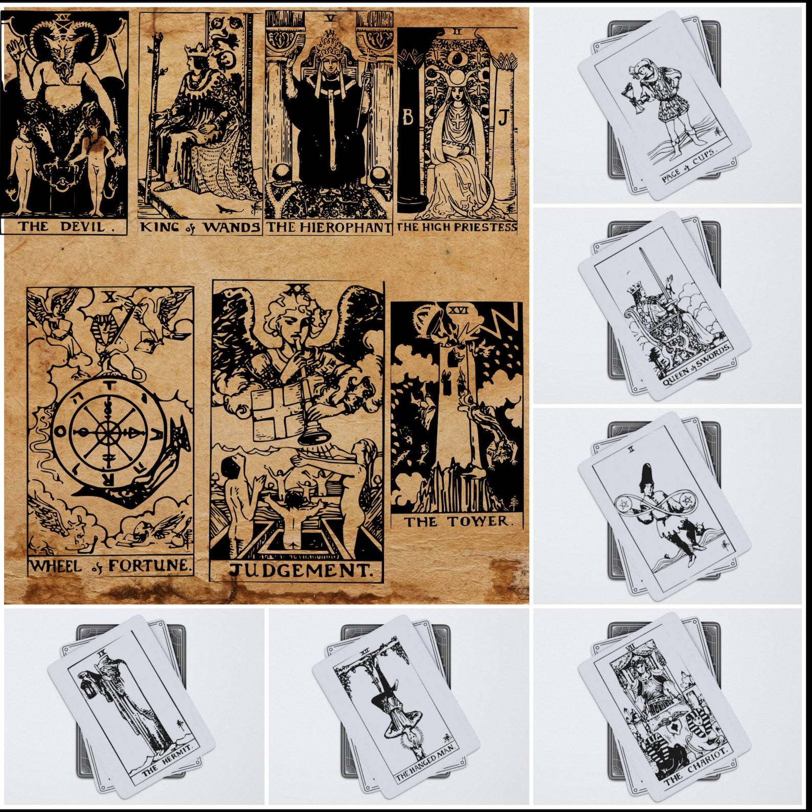 Tarot Card Svg, Tarot Svg Bundle, Playing Card Svg, Full Set Rider
