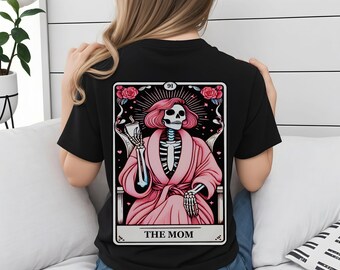Die Mama Lustige Tarot Karte PNG, Frau Skelett Mutter Sublimation Design, Witchy Vibes Schädel Mama TShirt Becher PNG Datei Mama Png Digital Download