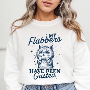My Flabbers Have Been Gasted SVG PNG, Vintage Retro Funny Cat Shirt Design, Snarky Svg, Sublimation Designs, Trendy Sarcastic Cat Svg Png,