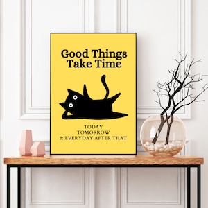 Good Things Retro Quote Wall Print Quote Wall Art  Digital Print Download Digital Download Wall Print Retro Wall Decor Printable Wall Art