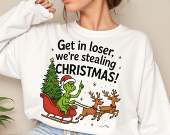 Funny Christmas png, We're Stealing Christmas PNG, Christmas Characters png, Retro Christmas png, Santa png, Christmas Shirt Sublimation
