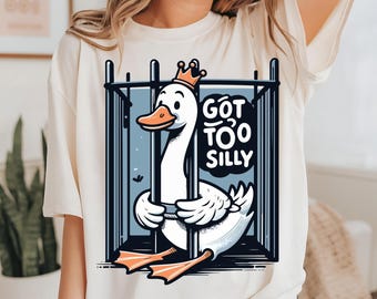 Silly Goose PNG, Funny Goose Clipart, Got Too Silly Digital Download, Goose Design, Silly Goose png svg, Meme Goose, Silly Goose University
