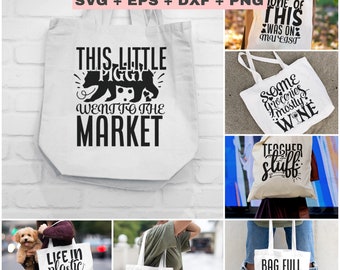 Tote bag svg  Funny Tote Bag SVG Bundle | Shopping Bag SVG bundle | Mega svg bundle | Cut Files for Cricut and Silhouette | Digital Download