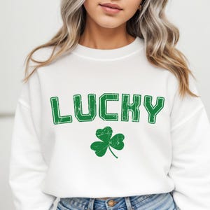 St Patrick&#39;s Day Png, Lucky Varsity Png, Retro Shamrock Png, Lucky png, St. Paddy&#39;s Day Svg, Retro St Patricks, Clover Svg, Digital Download