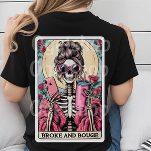 Tarocchi PNG La carta dei Tarocchi divertente IDGAF, Sarcastico Sweary Scheletro Teschio Design alla moda a sublimazione, Sassy Witchy T-shirt PNG File Download