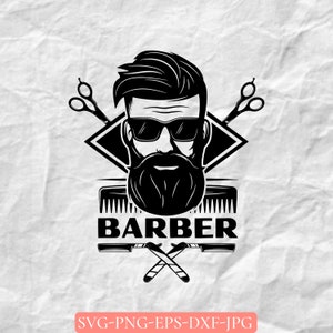 Barbershop Logo SVG, Barber Shop Svg, Barber Logo Svg, Hair Stylist Logo Svg, Haircut Svg, Hairdresser Svg, Cut Files, Cricut, salon svg