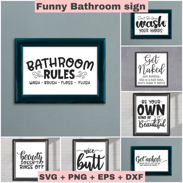 Bathroom SVG Bundle, Bathroom Quote, Restroom svg, Potty Dance svg, Farmhouse svg, Bathroom Sign SVG, Funny Bathroom SVG, Cut File Cricut