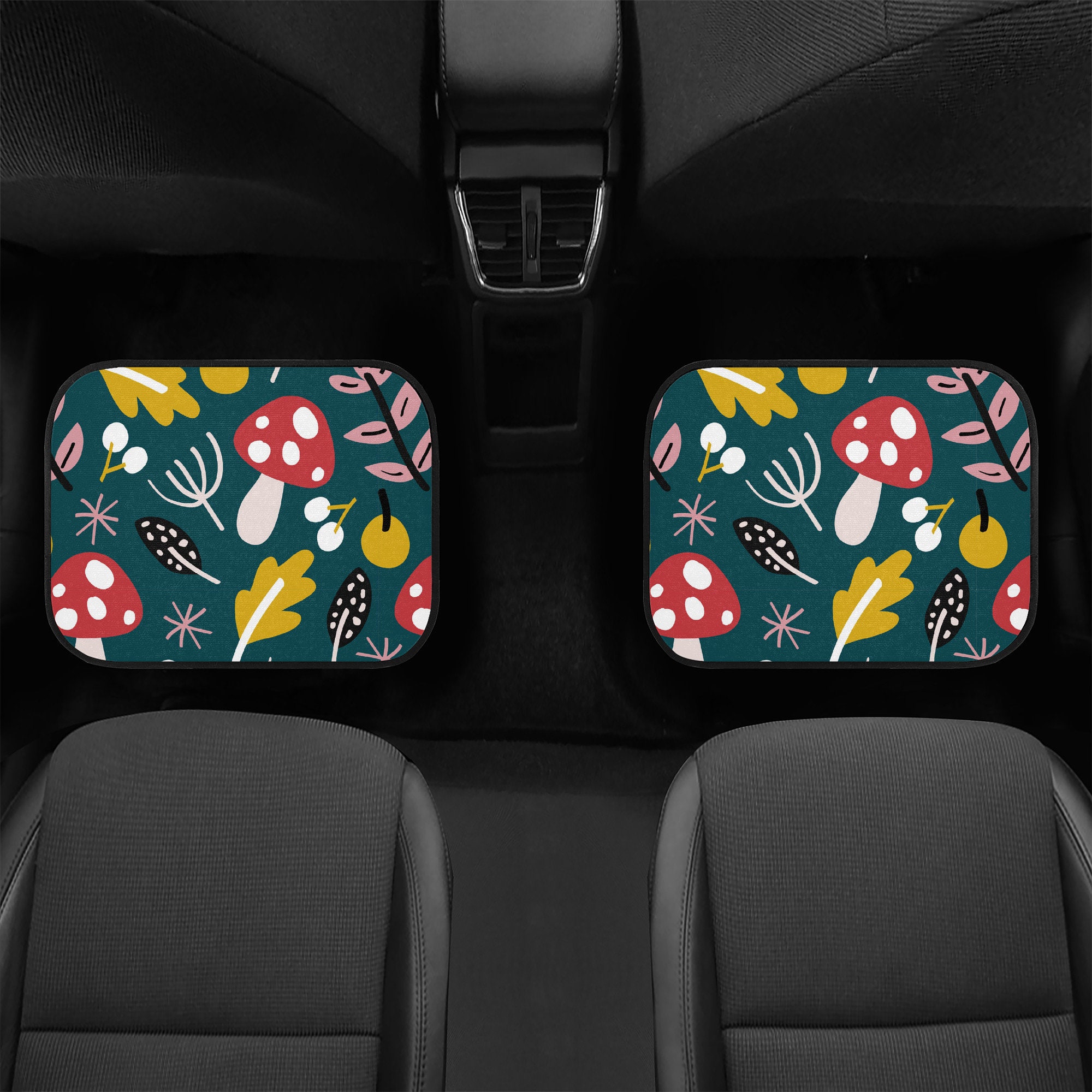 Hippie Car Mat, Mushroom Car Floor Mats